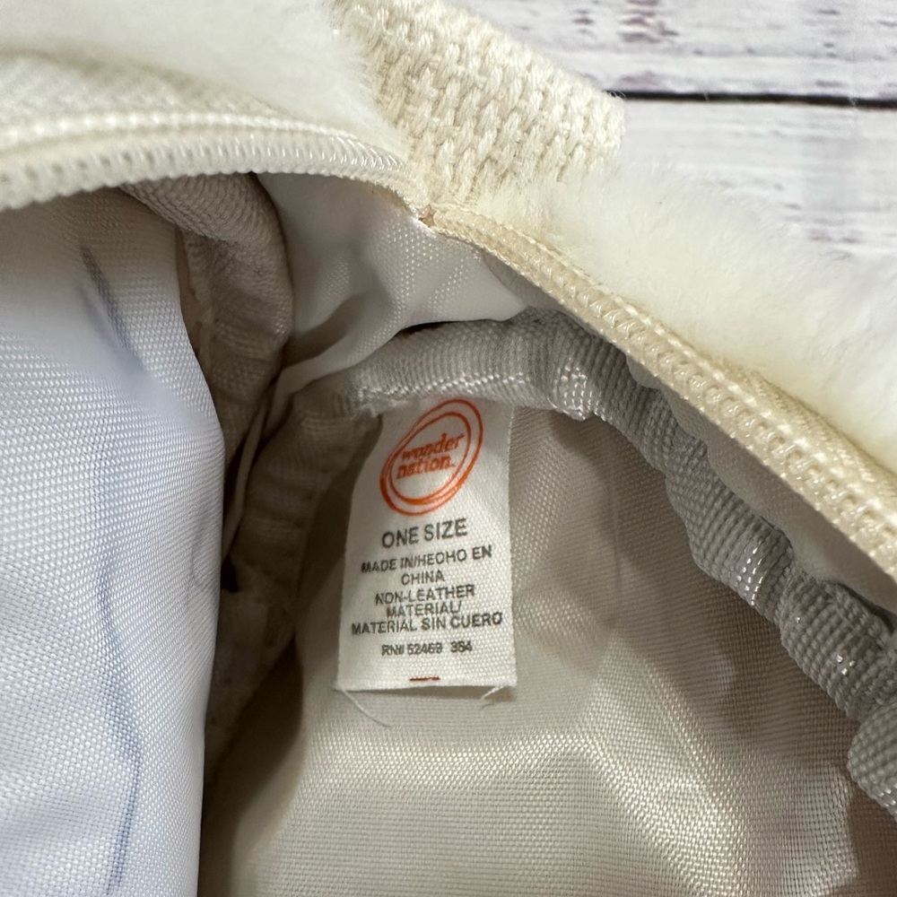 4 for $20! Girls Faux Fur White Bunny Purse with Crossbody Strap - Picture 7 of 8
